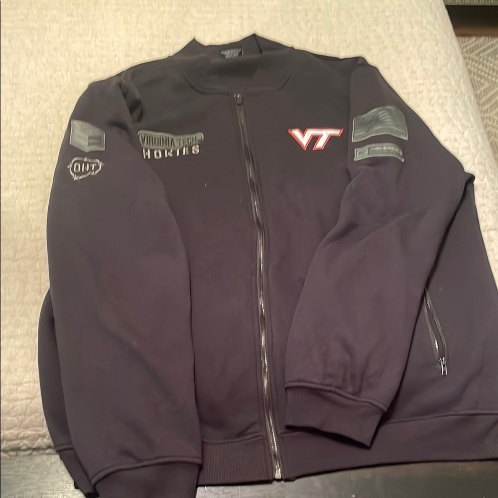 Colosseum Black Bomber Jacket with VT Logo